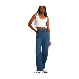 Madewell Baggy Straight Jeans Womens Size 28 Hemp Blend